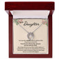 To My Daughter Lucky In Love Necklace