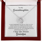 To My Granddaughter Love Grandpa - Lucky in Love Necklace