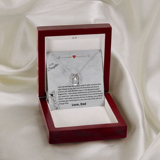 To My Daughter Love Dad - Lucky in Love Necklace