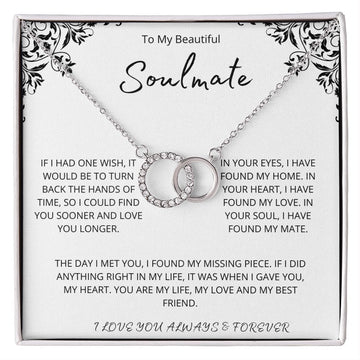 To My Beautiful Soulmate- The perfect Pair Necklace