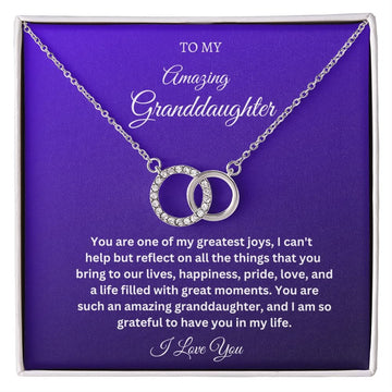 To My Amazing Granddaughter - Perfect Pair Necklace