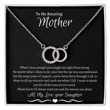 To My Amazing Mother Love Daughter - Perfect Pair Necklace