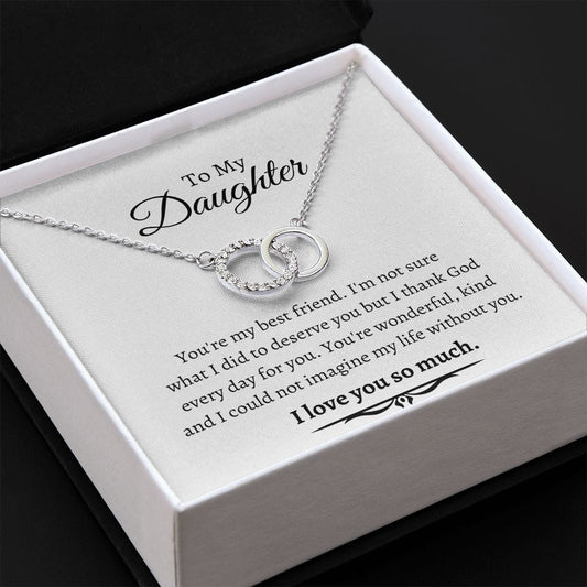 To My Daughter Perfect Pair Necklace