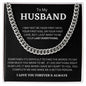 To My Husband Cuban Link Necklace