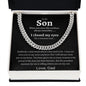 To My Son Love Dad - Cuban Link Necklace