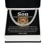 To My Son Love Dad - Cuban Link Necklace