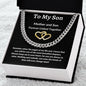To My Son Love Mom - Cuban Link Necklace