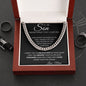 To My Son Love Mom - Cuban Link Necklace