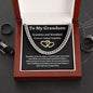 To My Grandson Love Grandma - Cuban Link Necklace