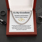 To My Grandson Love Grandma - Cuban Link Necklace