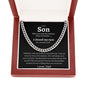 To My Son Love Dad - Cuban Link Necklace