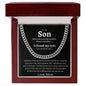 To My Son Love Mom - Cuban Link Necklace