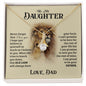 To My Daughter Love Dad - Alluring Beauty Necklace