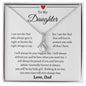 To My Daughter Love Dad- Alluring Beauty Necklace