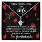 To My Wife Happy Valentine's Day - Alluring Beauty Necklace