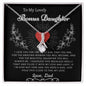 To My Lovely Bonus Daughter Love Dad- Alluring Beauty Necklace
