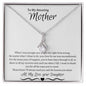 To My Amazing Mother Love Daughter - Alluring Beauty Necklace