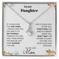 To My Daughter Love Mom - Alluring Beauty Necklace