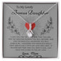 To My Lovely Bonus Daughter Love Mom - Alluring Beauty Necklace