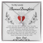 To My Lovely Bonus Daughter Love Dad -Alluring Beauty Necklace