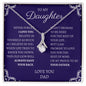 To My Daughter Love Dad - Alluring Beauty Necklace