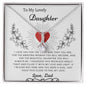 To My Lovely Daughter Love Dad- Alluring Beauty Necklace