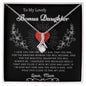 To My Lovely Bonus Daughter Love Mom- Alluring Beauty Necklace