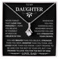To My Daughter Love Dad- Alluring Beauty Necklace