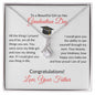 To A Beautiful Girl on Her Graduation Day Love Your Father - Alluring Beauty Necklace
