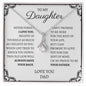 To My Daughter Love Dad - Alluring Beauty Necklace