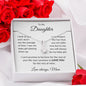 To My Daughter Love Mom - Alluring Beauty Necklace