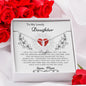 To My Lovely Daughter Love Mom- Alluring Beauty Necklace