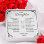 To My Daughter Love Mom - Alluring Beauty Necklace