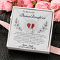 To My Lovely Bonus Daughter Love Dad -Alluring Beauty Necklace