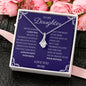 To My Daughter Love Mom - Alluring Beauty Necklace