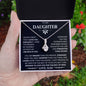 To My Daughter Love Dad- Alluring Beauty Necklace