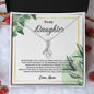 To My Daughter Alluring Beauty Necklace Love Mom