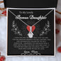 To My Lovely Bonus Daughter Love Mom- Alluring Beauty Necklace