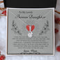 To My Lovely Bonus Daughter Love Mom - Alluring Beauty Necklace