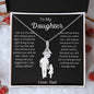 To My Daughter Love Dad- Alluring Beauty Necklace