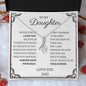 To My Daughter Love Dad - Alluring Beauty Necklace