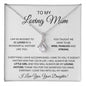 To My Loving Mother Love Daughter - Alluring Beauty Necklace