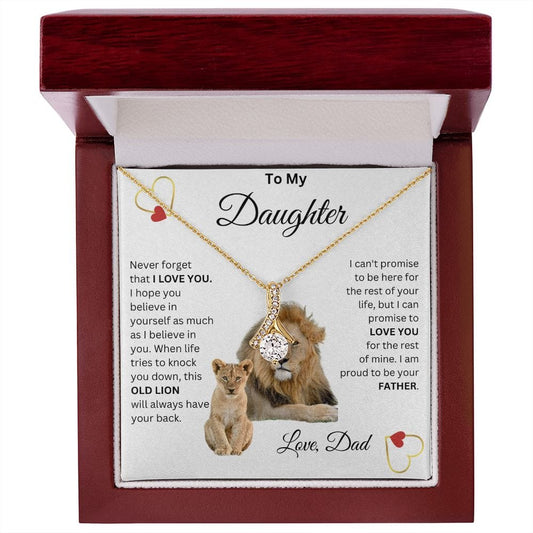 To My Daughter Love Dad - Alluring Beauty Necklace