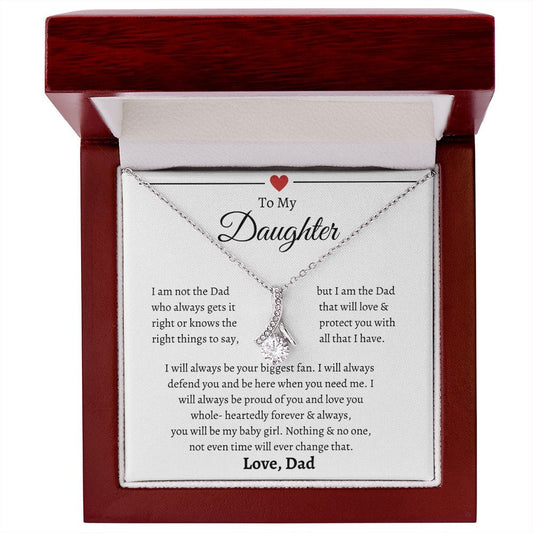 To My Daughter Love Dad- Alluring Beauty Necklace