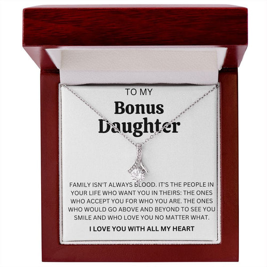 To My Bonus Daughter Alluring Beauty Necklace
