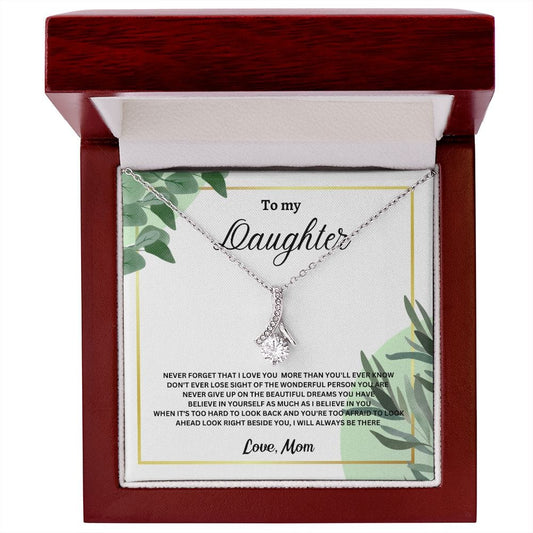 To My Daughter Alluring Beauty Necklace Love Mom