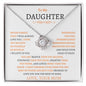 to My Daughter Love Mom - Love Knot Necklace