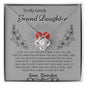 To My Lovely Grand Daughter Love Grandpa- Love Knot Necklace