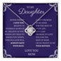 To My Daughter Love Mom - Love Knot Necklace