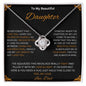 To My Beautiful Daughter Love Dad- Love Knot Necklace